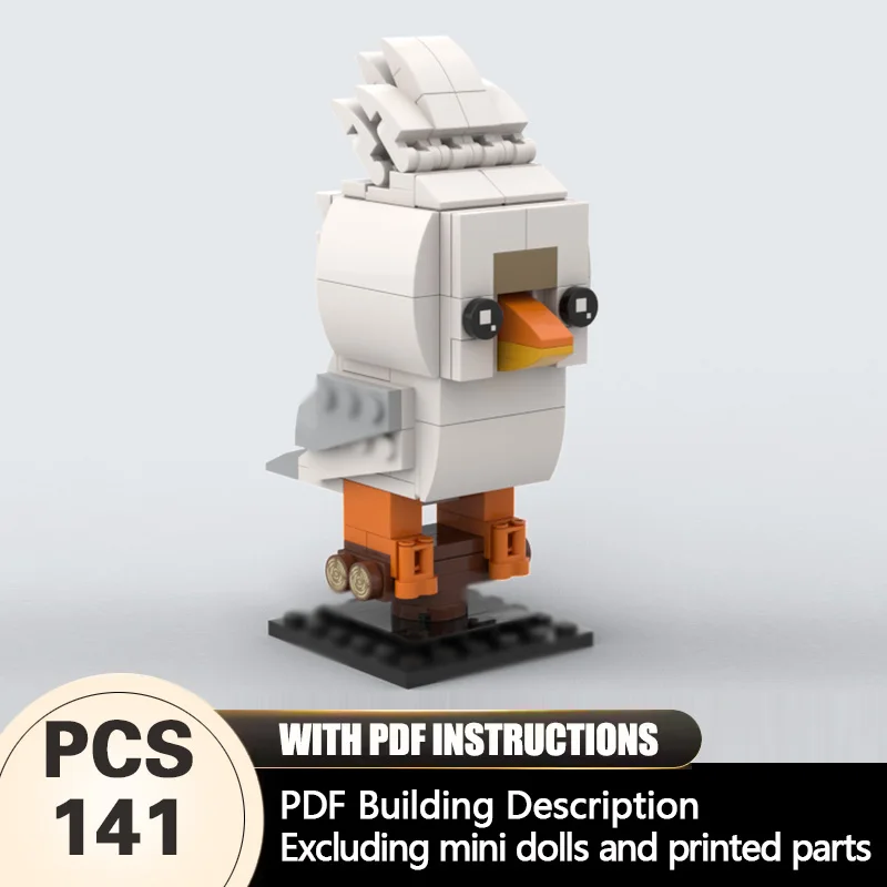 Creators Animal Series Model MOC Building Bricks Kagu Birdheadz Modular Technology Gifts Holiday Assemble Children Toys Suit