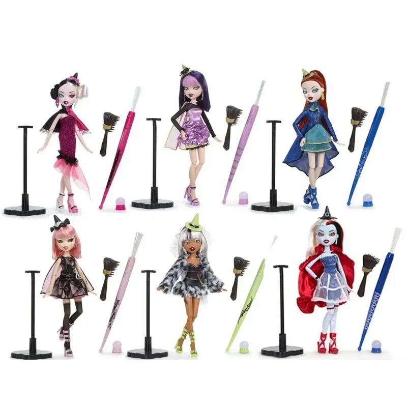 بيتس خارق ماجيك براتزيلاز الزجاج مقلة العين المشتركة مشط الشعر يشكلون جمع بيز دمية هدية عيد ميلاد للأطفال لعبة مجسمة