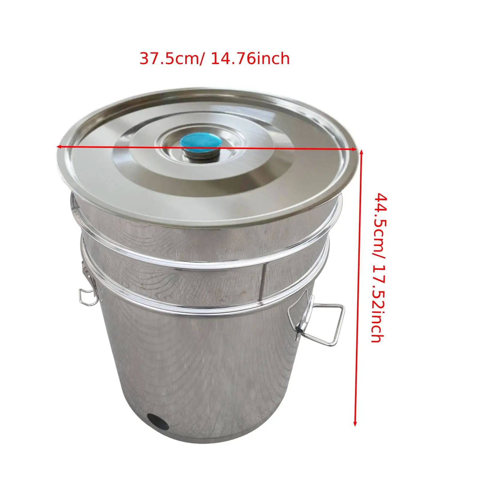 50kg Stainless Steel Bucket Set Stainless Steel Honey Tank with Double Layer Honey Filter| Uncapping Fork for Beekeeping