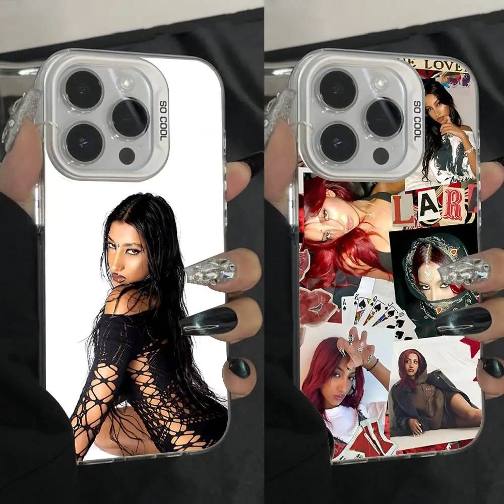 

Lara Raj Katseye Phone Case For iPhone 16,15,14,13,12,11,Pro,Max,Plus,Mini,XS,SE Anti Fall Gray White Matte Hard Bumper