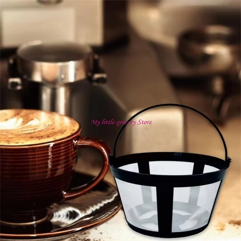 Coffee Filter Basket Stainless Steel Mesh Nylon Coffee Filter Machine Reusable Tea Coffee Filter Screen Coffee Accessories 2PCS