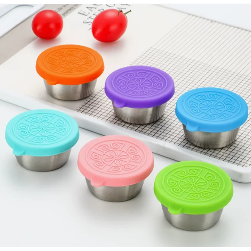 

12pc 304 Stainless Steel Food Containers with Leakproof Lids - Dishwasher Safe Salad Dressing Cups for Meal Prep, Bento & Picnic