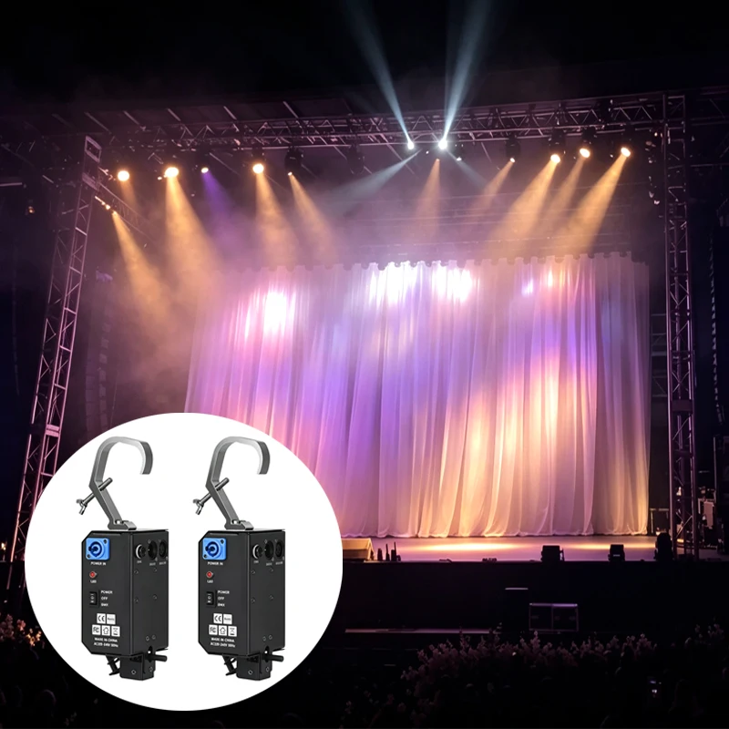 2 Pack Stage Curtain Drop System Kabuki Effect Machine Remote Control for Theater Wedding Ceremony