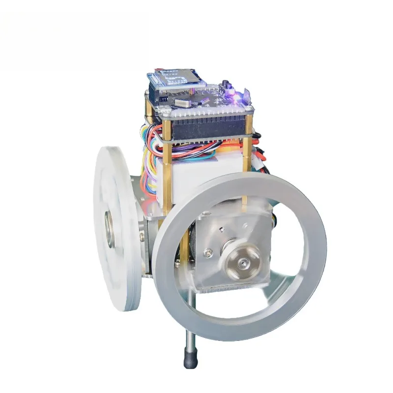 Self-balancing pole, double-axis reaction wheel inverted pendulum, single pole self-balancing device, momentum wheel