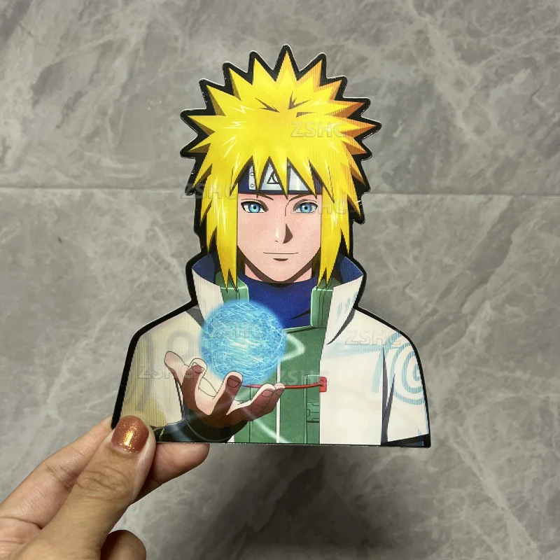 NARUTO Minato Namikaze Motion Sticker Anime Waterproof Decals for Cars,Laptop,Refrigerator,Suitcase,Wall,Skateboard,Etc Toy Gift