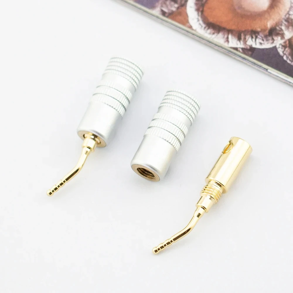 HIFI Gold Plated High Quality Welding Free Banana Plugs 4mm for Speaker Adapter Audio Jack Plug Wire Cable Connectors