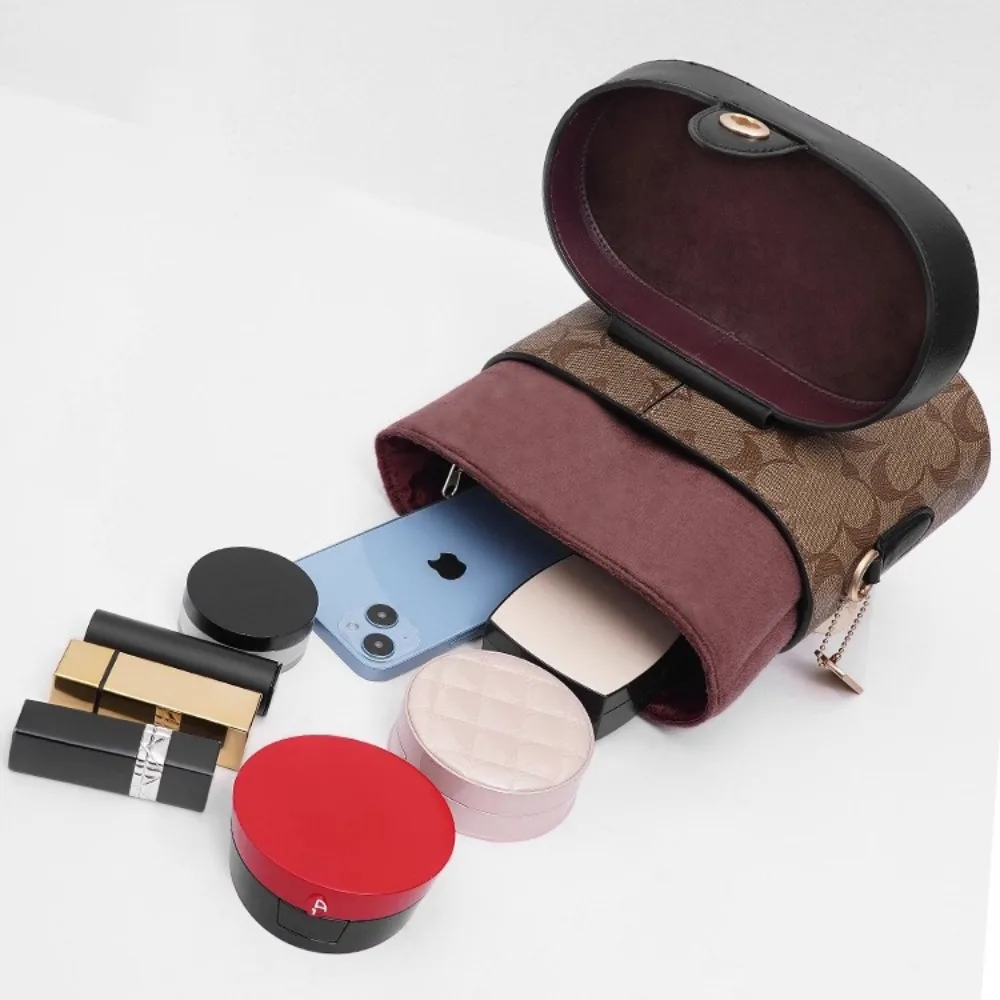 منظم إدراج حقيبة ناعمة لمنظم دعم حقيبة Coach KAY20 باللون الأحمر الخمري لملحقات حقيبة المحفظة