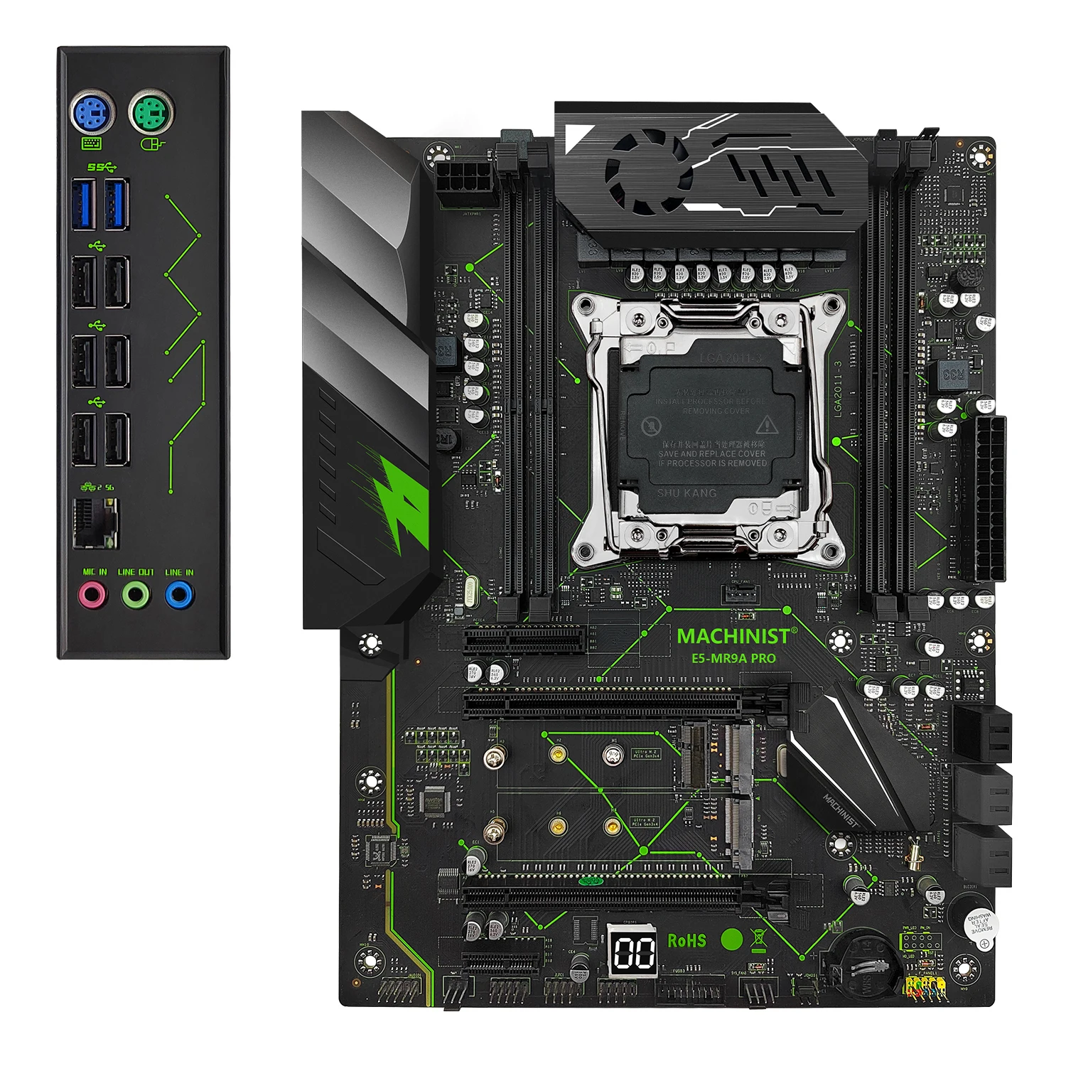 Imagem -06 - Placa-mãe Machinist-mr9a Pro X99 Kit Lga 20113 Conjunto Xeon e5 2690 v4 Memória Ddr4 Ecc 2x16gb Ram Nvme M.2 Atx Quatro Canais