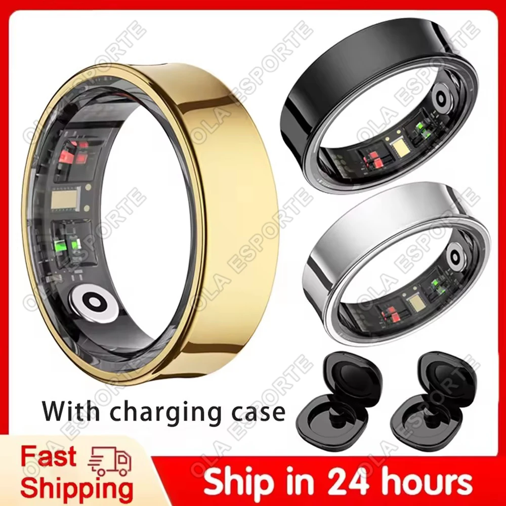 

2026 New Smart Ring R09 Men Women With Charging Case Sleep Heart Rate Blood Oxygen 5ATM Waterproof Smart Ring For Android IOS