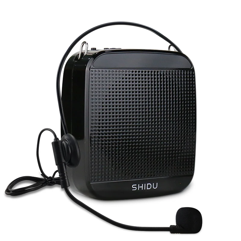 SHIDU 15W Portable Voice Amplifier Wired Microphone Megaphone Audio Sound Speakers for Teachers Tour Guide Yoga Instructor S512