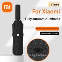 Xiaomi Large Auto Open Close Umbrella Windproof Travel Folding Compact Sun Rain Proof UV Protection for Beach Travel 144 Bones