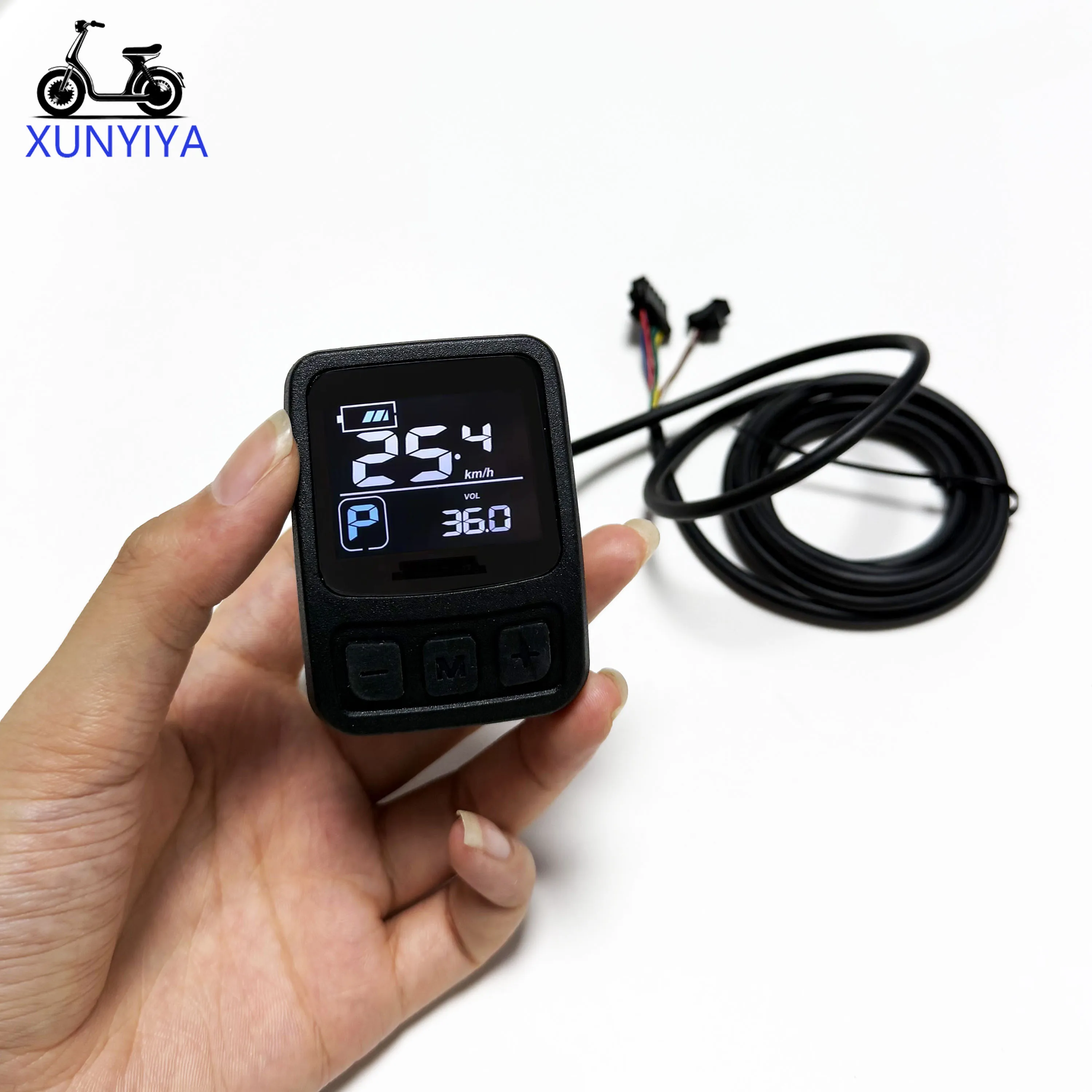 

24V 36V 48V 60V Color LCD Multifunctional Instrument Panel for Electric Bike, Protocol UART No.2, 5+2 Pin, Cable Length 1400mm