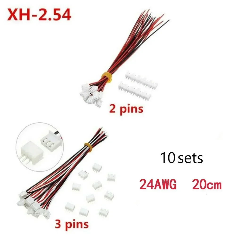 Dependable 10 sets of XH2 54mm cable connector 23 pin male and female plug socket for reliable performance