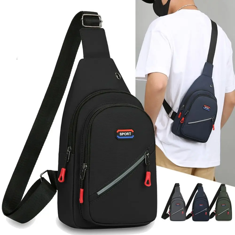 

Black Grey Blue Green Men Chest Bag Fashion Large Capacity Oxford Cloth Crossbody Bag Multifunctional Waist Bag Unisex