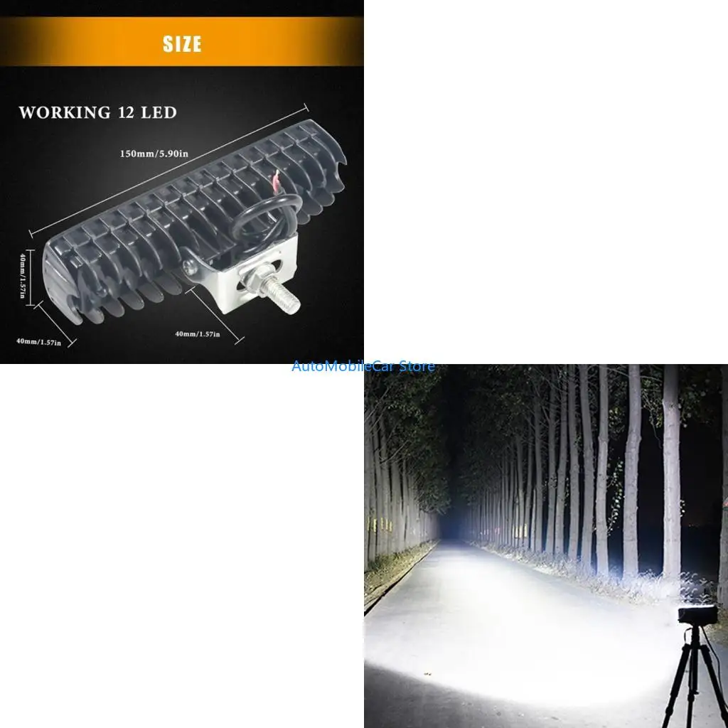 G8TE 2 Level Brightness Adjustable 300m Beam Distance Easy Installation 12 LEDs Work Light for Truck LED Worklight Roof Mount
