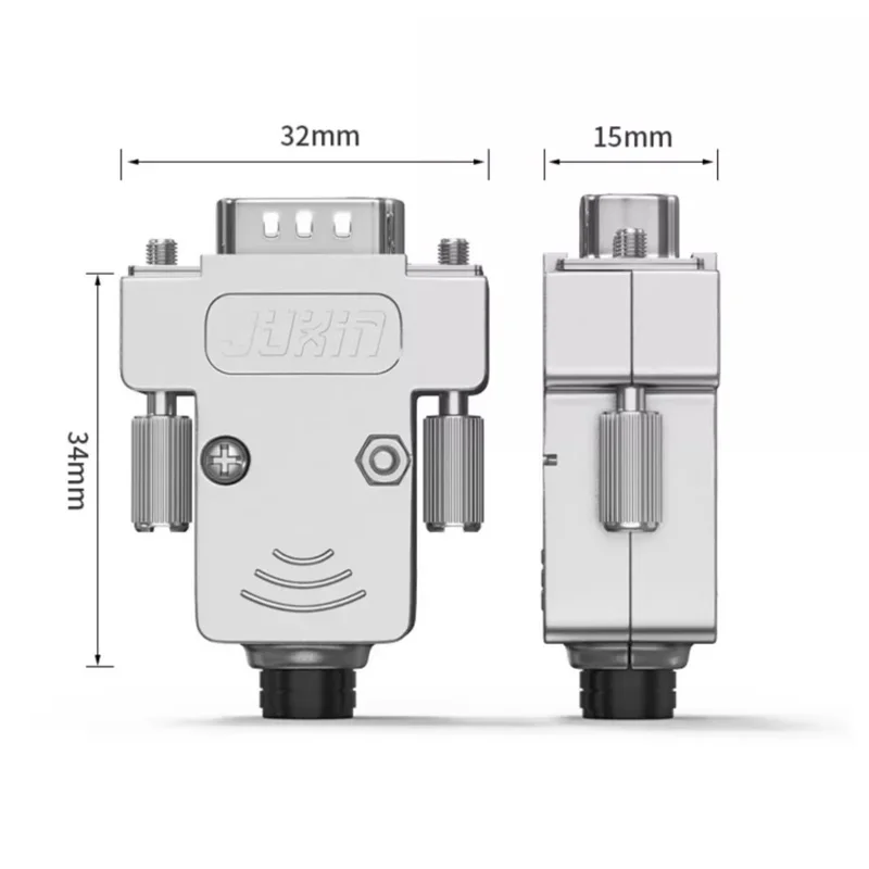 Metal DB9 Male Female Connector Mini RS232 Serial Port Plug Industrial Grade Ultrathin Solid Pin 9-pin 485 COM Port Socket