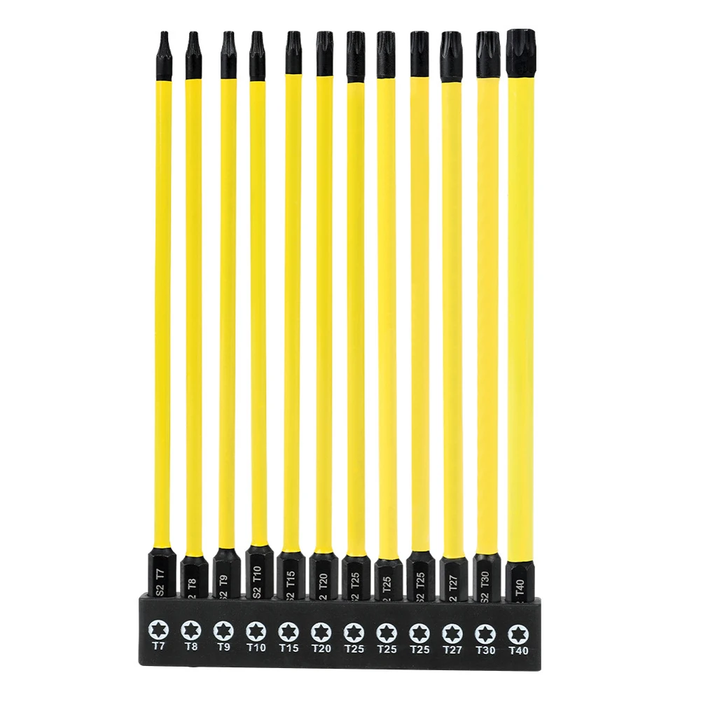 12pcs 150mm Torx Screwdriver Bit Set 1/4