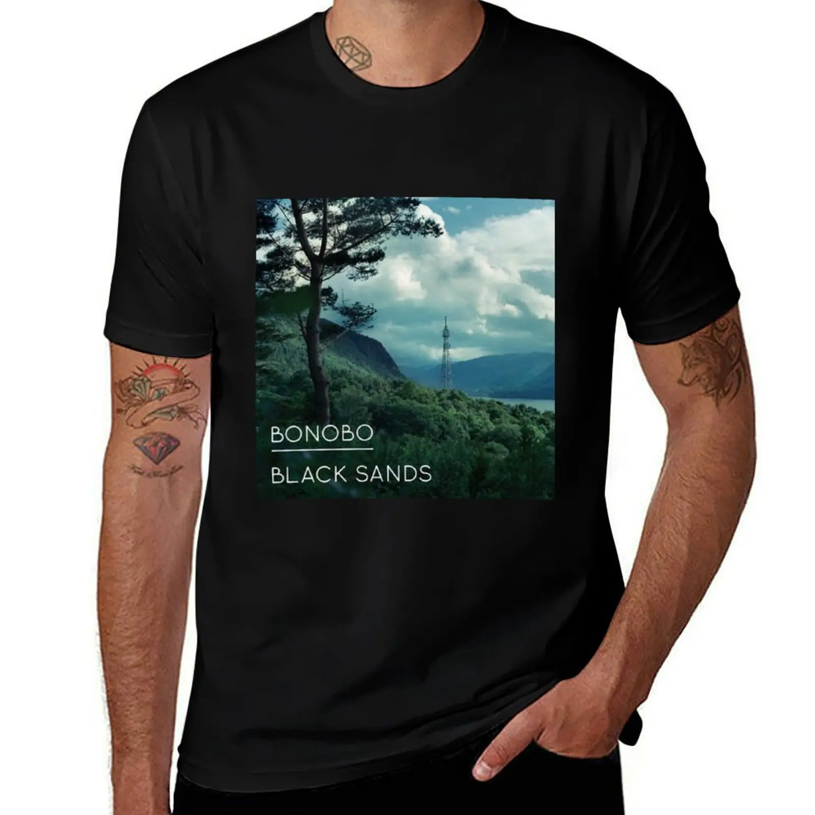 

Bonobo Black Sands T-Shirt man t shirts graphic man t shirt cotton high quality