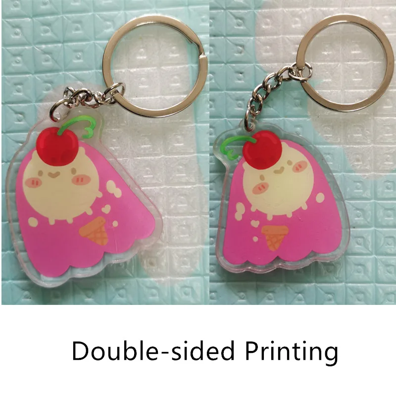 Wholesale Custom Clear Acrylic Keychain Kawaii Cartoon Anime Character Photos Keyring Fashion Pet Star Backpack Key Pendant