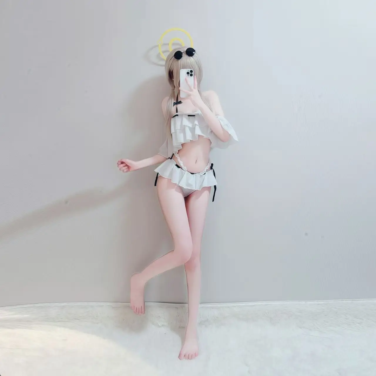 

Blue Archive Hifumi Lace Bikini Cosplay Swimsuit Set