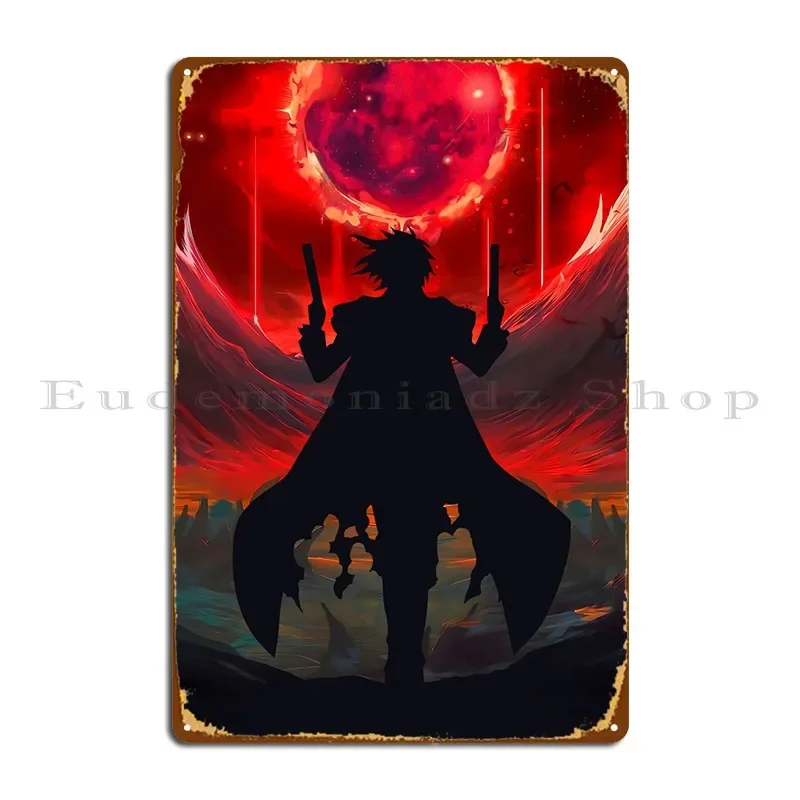 Alucard Hellsing Anime Metal Sign Garage Club Party Club Printing Iron Tin Sign Poster