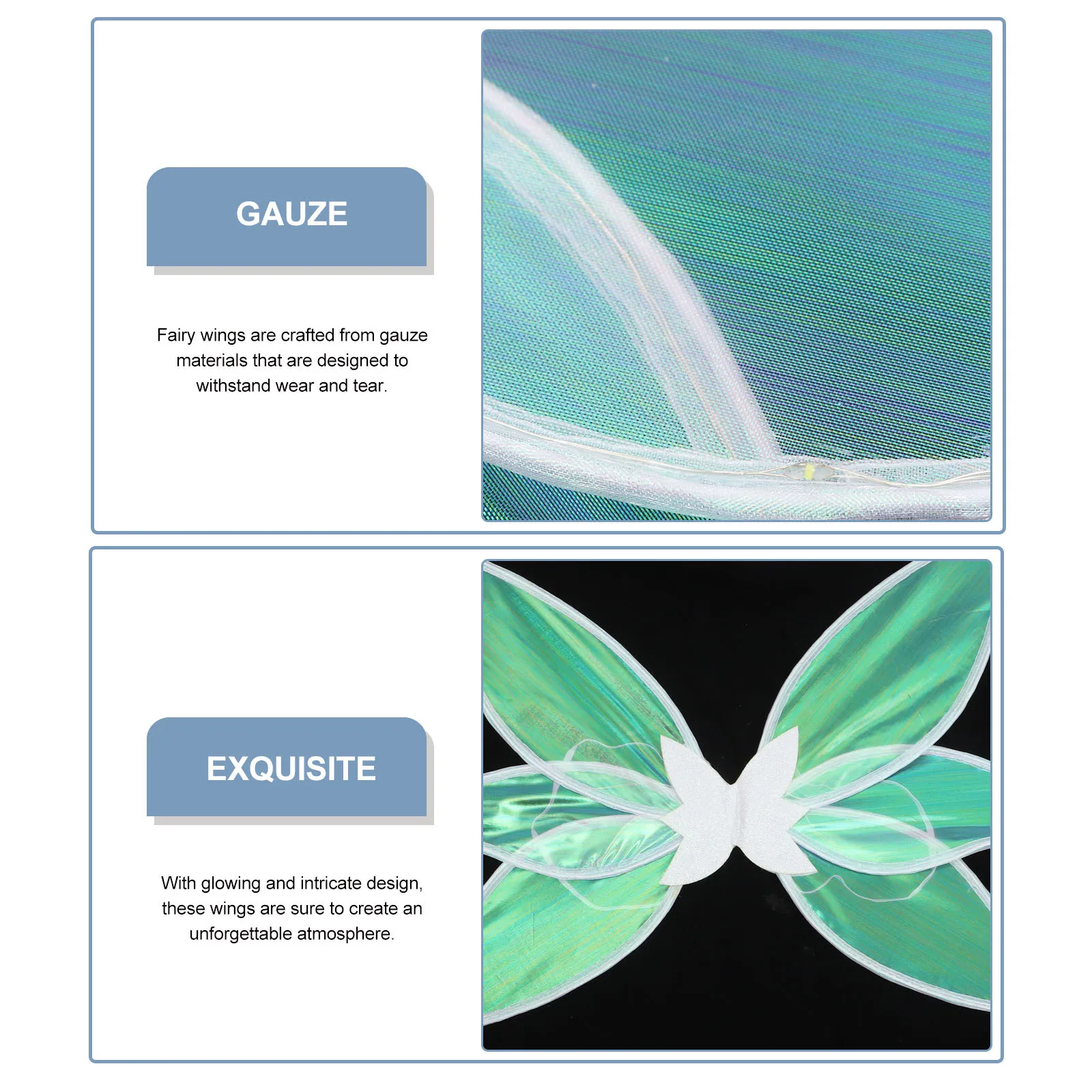 

Fairy Wing Light Up Wings For Women Teens Wing For Young Costume Party Festival Dance Performance Accessories