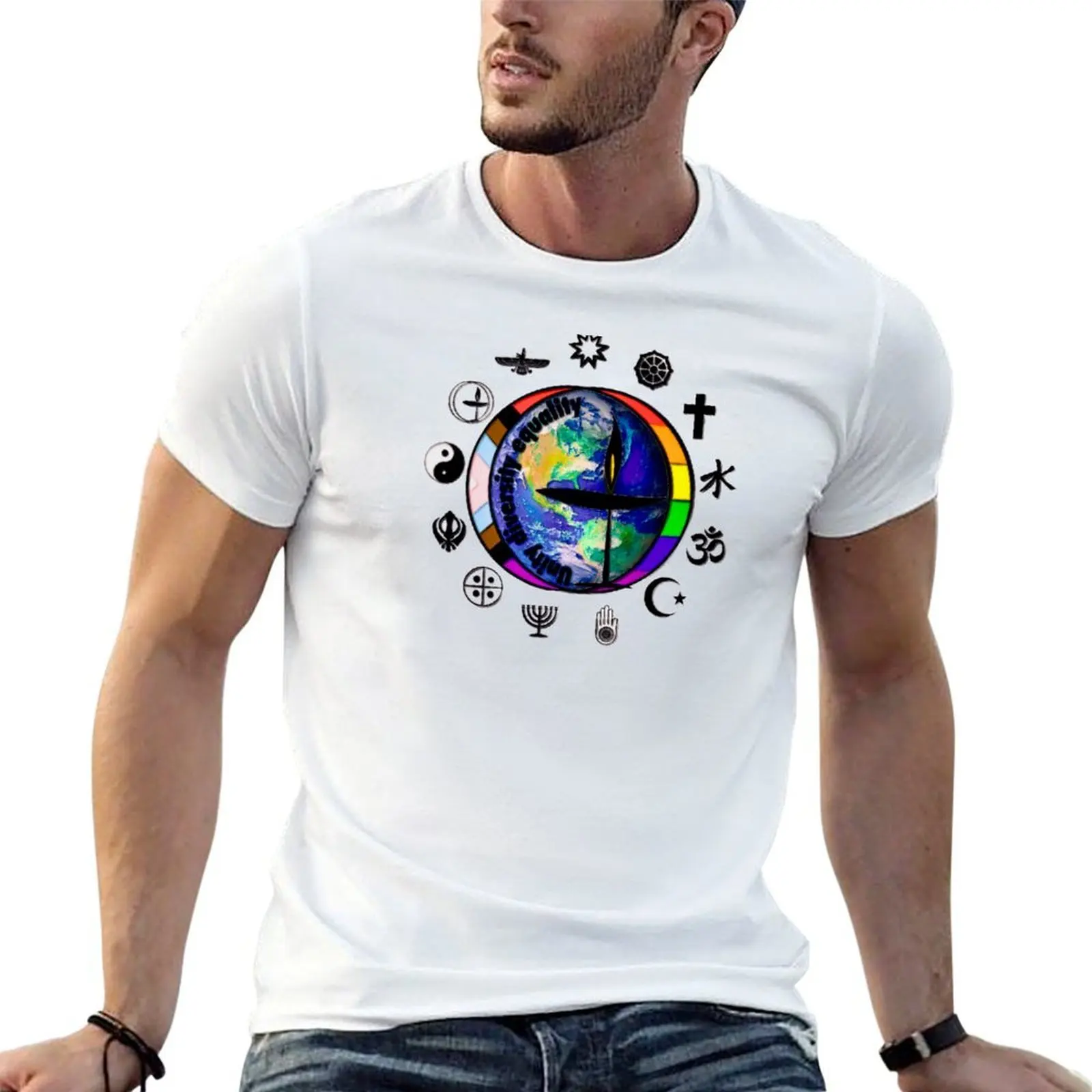 Unitarian-Universalist Church T-Shirt man t shirt cotton high quality t shirts for man graphic funny T-Shirt