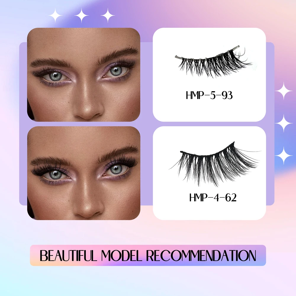 Vipuda 20Pairs Natural False Eyelashes Cat Eye Lashes Fluffy Fake eyelashes Soft Full Thick Wispy Eyelash Dramatic Makeup Lash