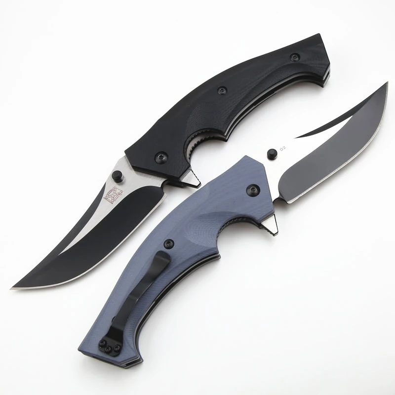 KESIWO KH03 Folding Knife D2 Blade G10 Handle Ball Bearing Pocket Utility Camping Outdoor Hunting Fishing Knife