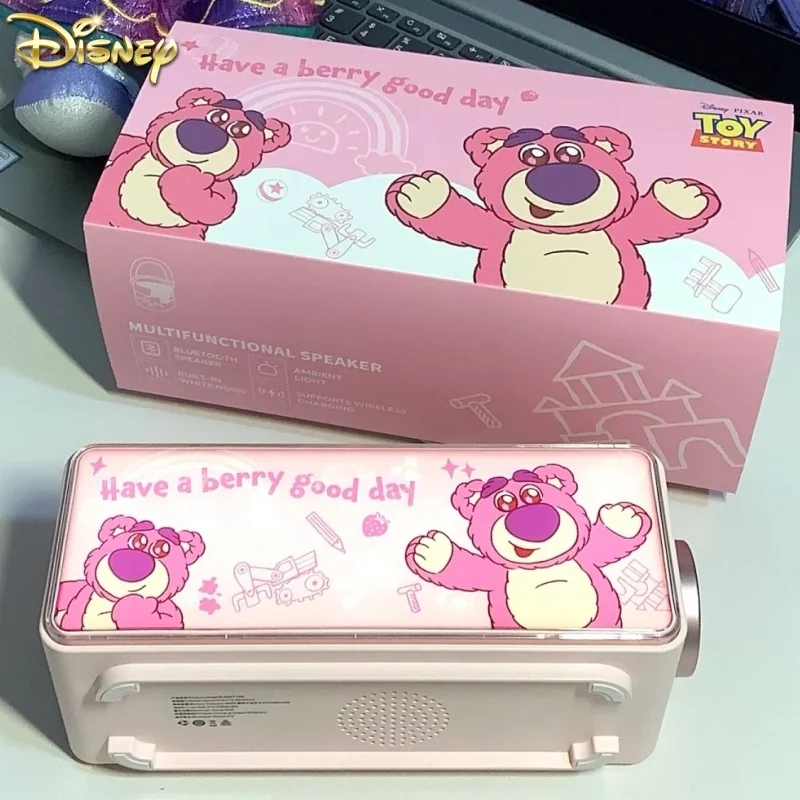 

Disney Official Bluetooth Speaker Wireless Charger Ambient Night Light Lotso Bear Zootopia Characters Desktop Ornament Gift Toy
