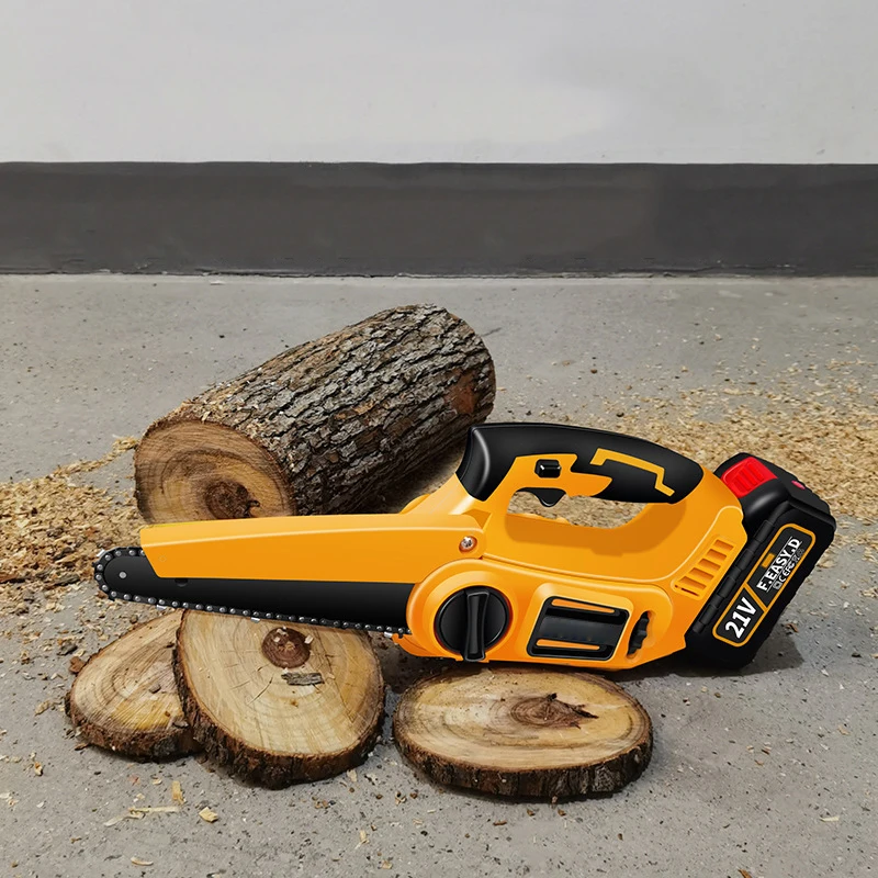 Brushless lithium chainsaw rechargeable handheld one-hand logging chain 8-inch professional electric chain saw