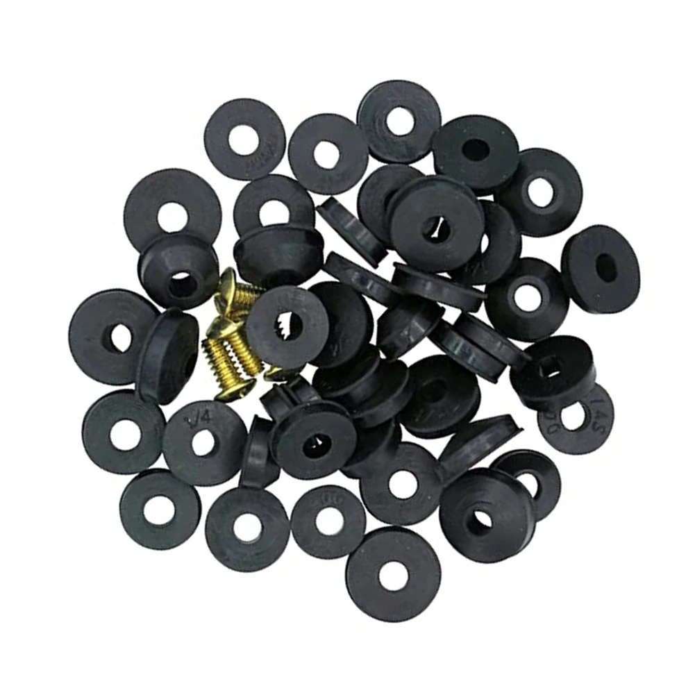 48PCS Faucet Sealing Washers O-rings and Rubber Gaskets with Brass Screws for Kitchen and Bathroom Fixtures Repair