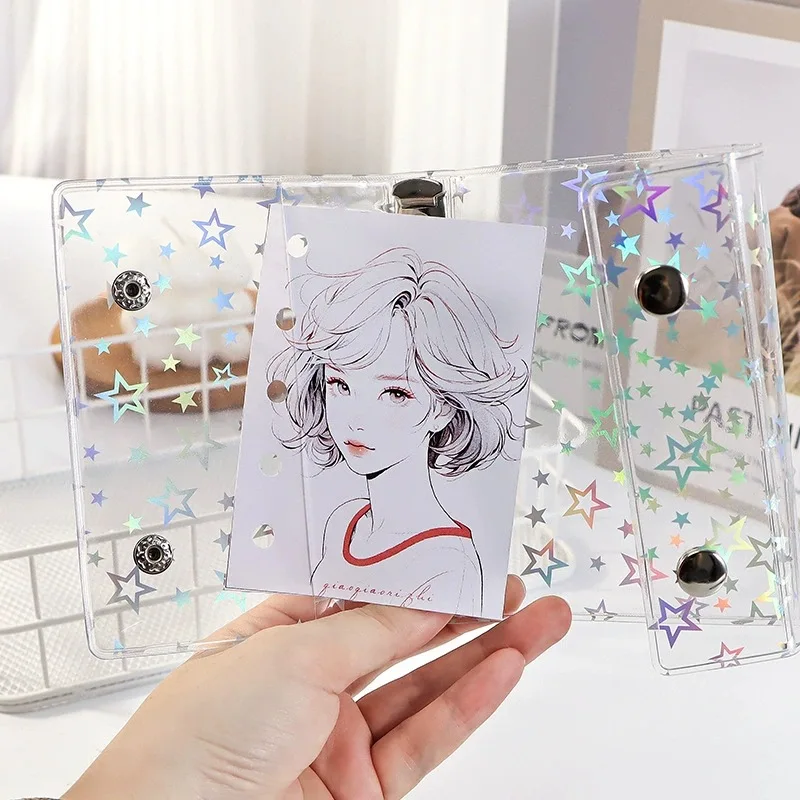 M5 A6 A7 الميزانية الموثق غطاء واضح بريق بولي كلوريد الفينيل الموثق إعادة الملء دفتر للصور ألبومات الصور المنظم مخطط مجلد #4