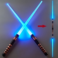 1-2PCS LED Light Up Sabers Cosplay Motion Sensitive Retractable Swords Wedding Supplies Kids Xmas Party Favors