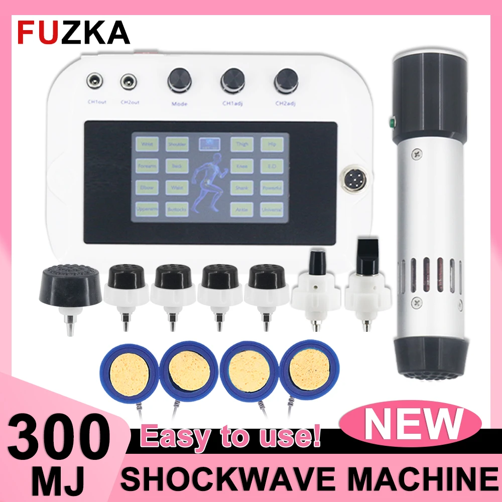 300MJ Shockwave Therapy Machine ED Treatments EMS Muscle Stimulator  Body Massage Health Care Portable Shock Wave Physiotherapy