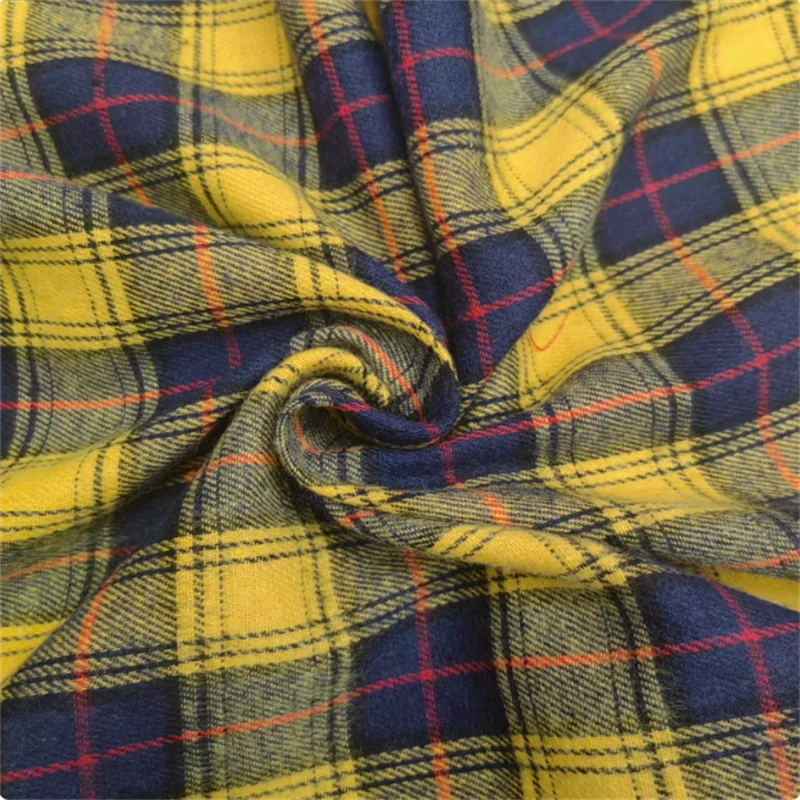 

Spring and Autumn twill brushed plaid fabric tablecloth background fabric clothing fabric