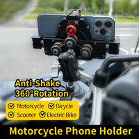High Quality Motorcycle Phone Holder Universal Alloy Shock Absorption Bike Motorbike Mobile Stand Motos Navigation Bracket