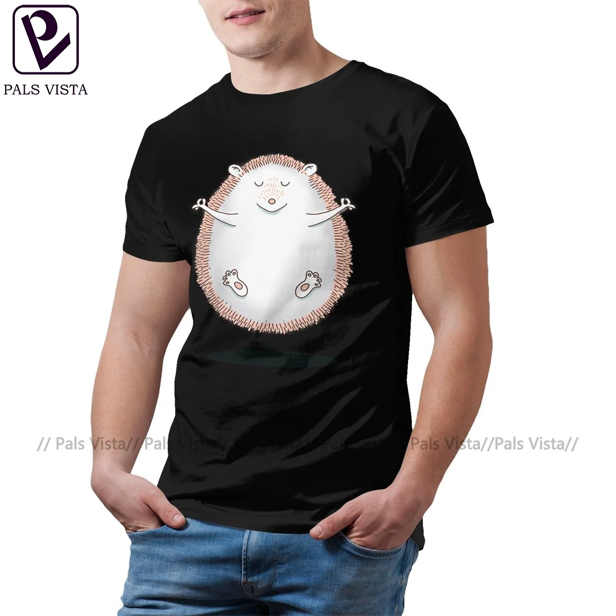 

Hedgehog T Shirt Men Fashion 100 Cotton Graphic Tee Shirt Short Sleeve Classic T-Shirt Oversized