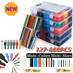 127-800pcs Heat-shrink Tubing Thermoresistant Tube Heat Shrink Wrapping Kit Electrical Connection Wire Cable Insulation Sleeving