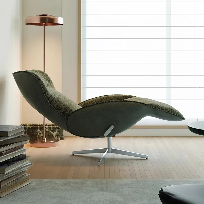Minimal zero gravity lunch break recliner living room home 360 ° rotating single sofa chair
