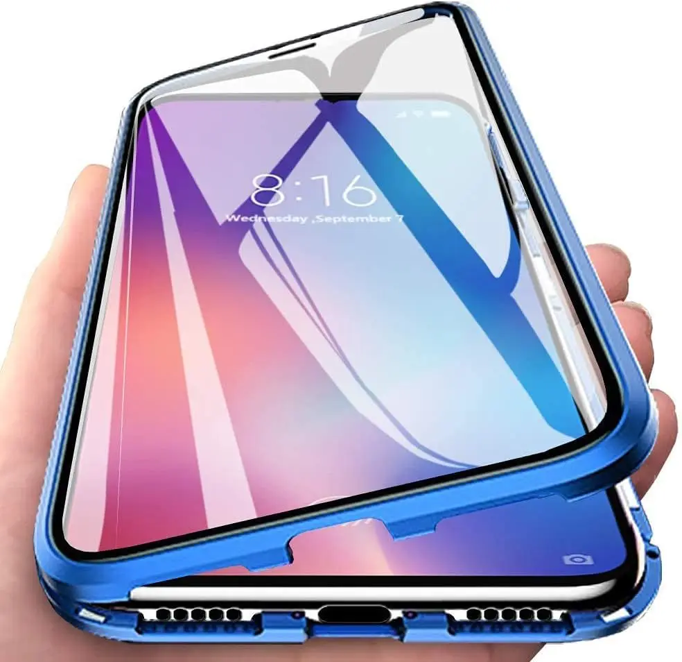 Nowe etui na telefon Samsung A56 z dwustronnym szkłem, A55 Magneto, A36 Metalowe Magnetyczne Etui Ochronne Pełne Pokrycie, Anty-podgląd — zdjęcie produktu 3