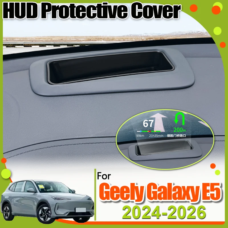 Car HUD Head Up Display Frame Protective Cover For Geely Galaxy E5 2024 2025 EX5 Proton e.MAS 7 Reflective Dustproof Accessories