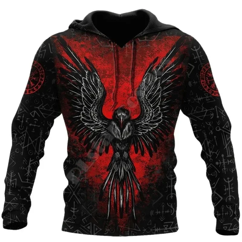 Fashion Nw Retro Men Hoodies Wolf And Dragon Tattoo 3D All Over Printed Mens Sweatshirt Unisex Vintage Long Sleeves
