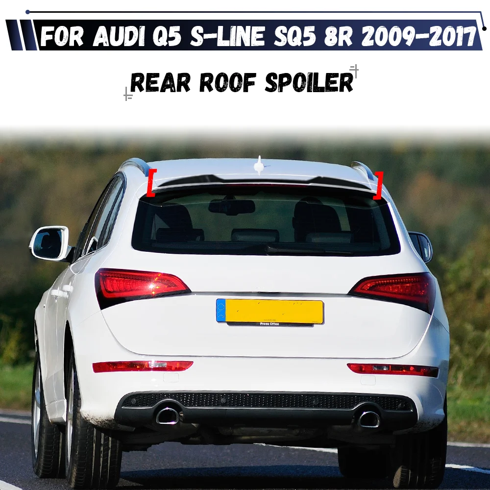 Alerón de Techo para Coche, Alerón Trasero para Maletero, Divisor de Labios, Embellecedor para Audi Q5 S-Line SQ5 MK1 8R 2009-2017, Kit de Carrocería Tuning