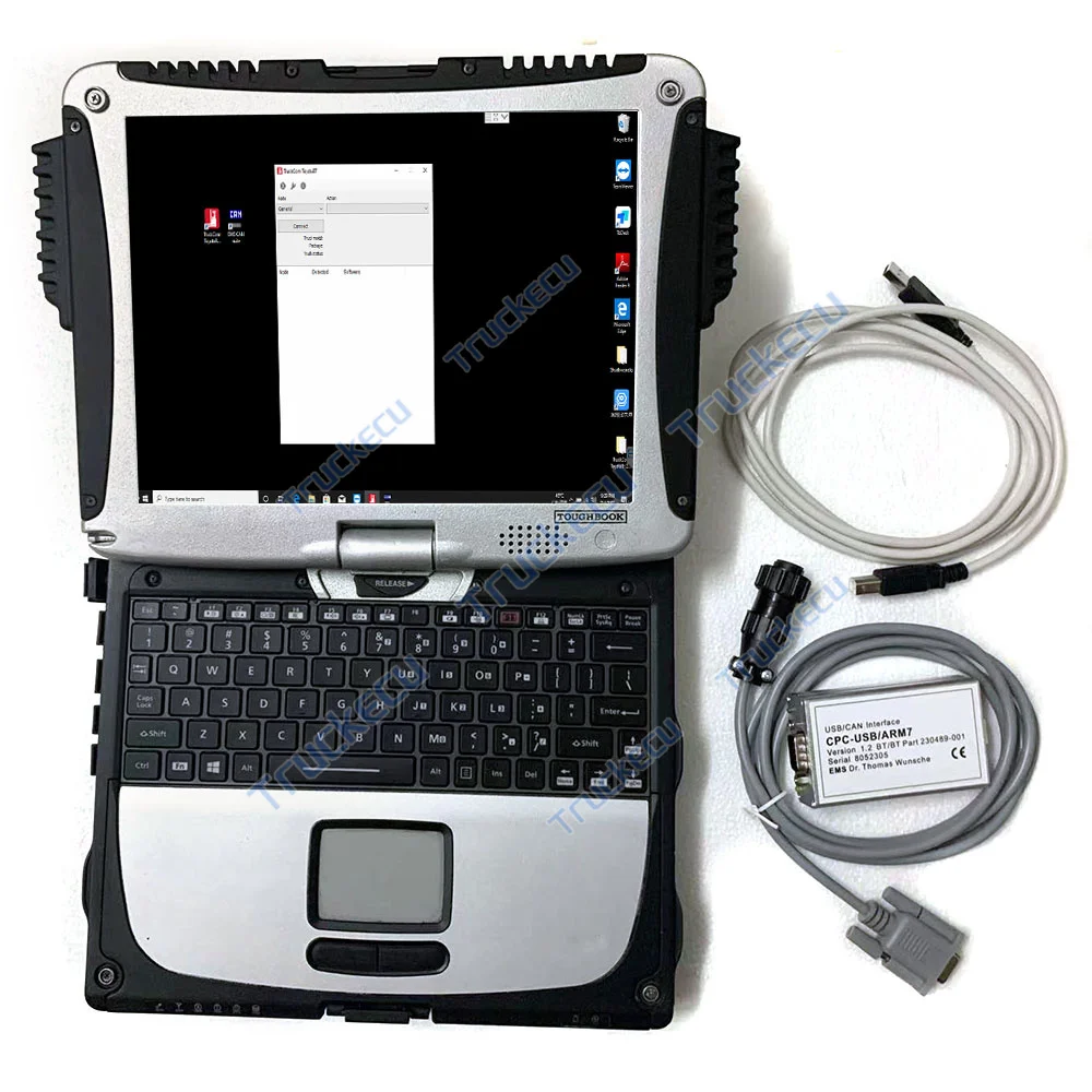 

TruckCom ToyotaBT For Toyota BT EMS CAN suite Service Communication Interface ARM7 forklift truck diagnostic tool+CF19 laptop