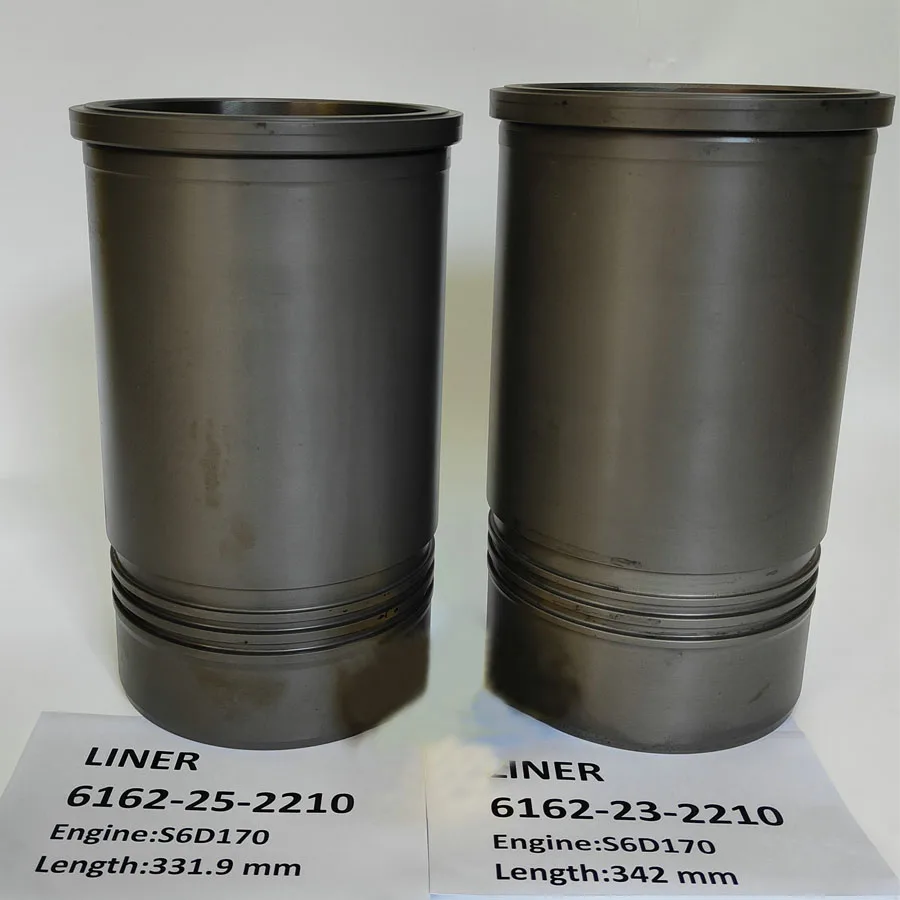 Machinery engine cylinder liner 6162-23-2210 6162-25-2210 for wheel loader WA600 buildozer D475A excavator PC1000 engine S6D170