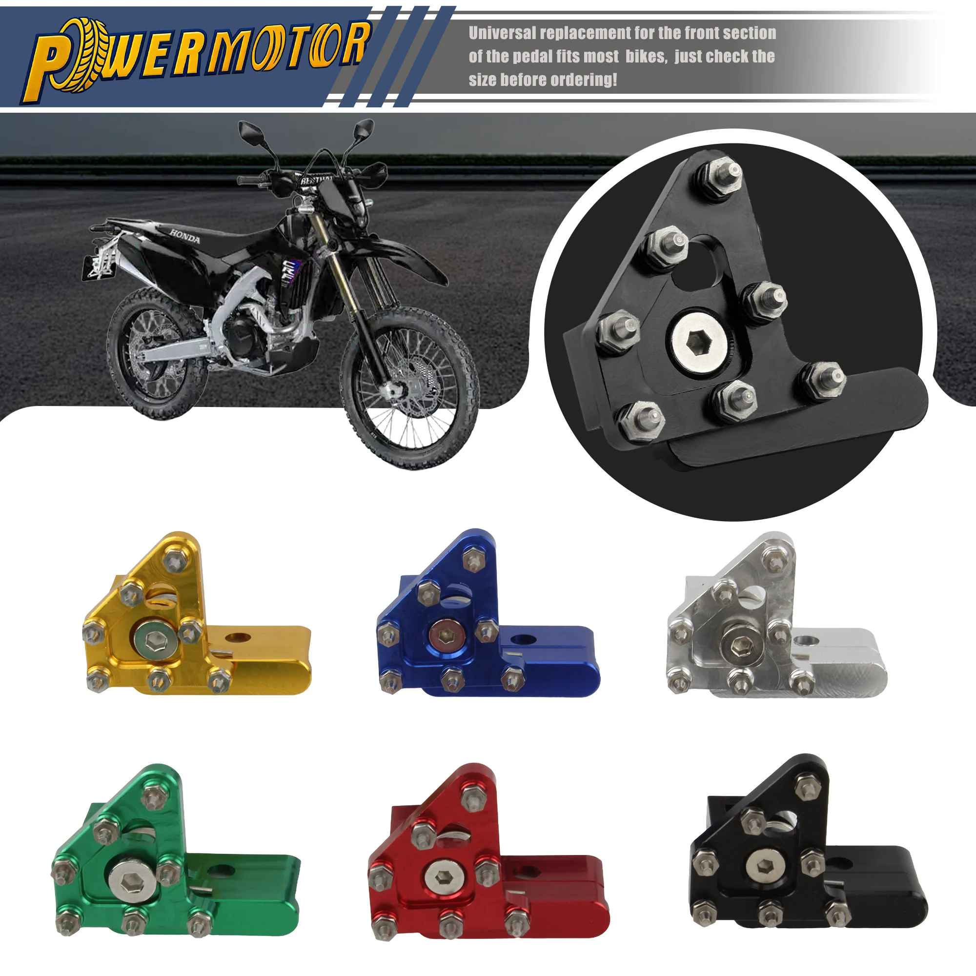 

Motorcycle CNC Rear Brake Foot Pedal Head Aluminum Accessories For Honda CRF250R CRF450R CRF450RX CRF250RX CRF 250 450 R RX