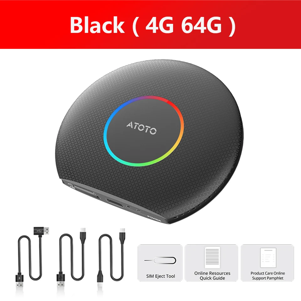 ATOTO Car AI TV Box Ring Kit Smart Android System 4G+64G Wireless