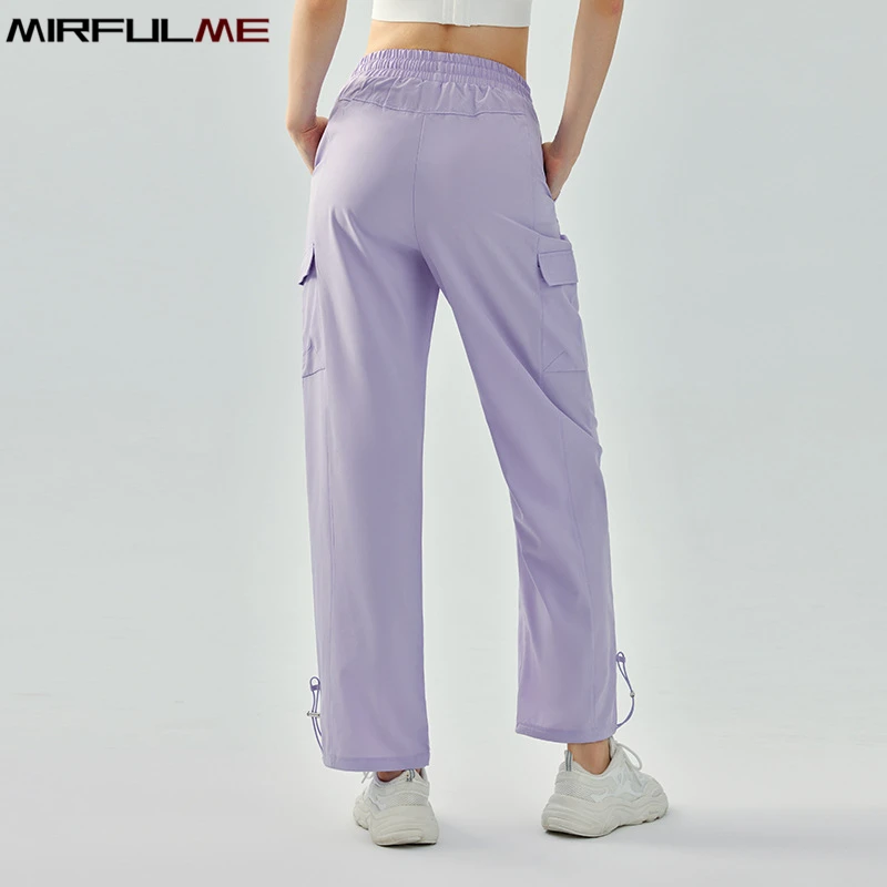 Pantalones deportivos para correr para mujer, pantalón de chándal holgado y fino con cordón de S-5XL para entrenamiento, pierna ancha para exteriores, gimnasio y Fitness