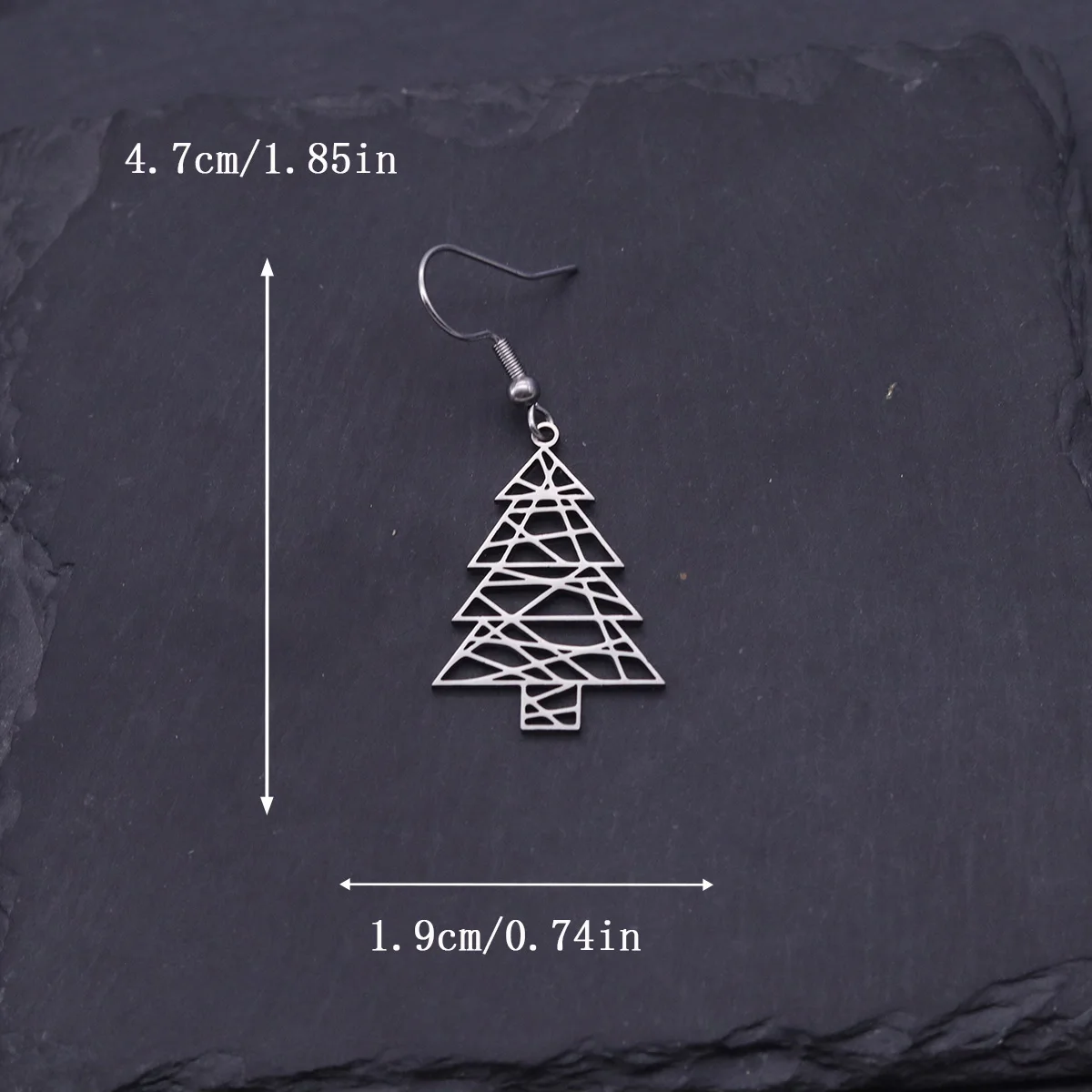 Kinitial Anting Gantung Rumbai Pohon Natal Fashion Natal Untuk Wanita Anting Pohon Natal Bahan Stainless Steel Perhiasan